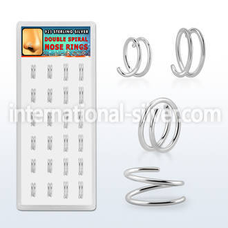 dnsm231 925 silver nose hoops nose  piercing