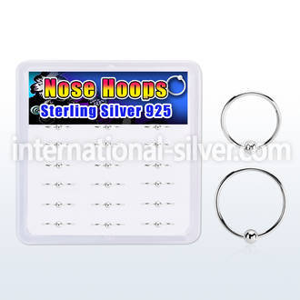 dnsm247 925 silver nose hoops nose piercing