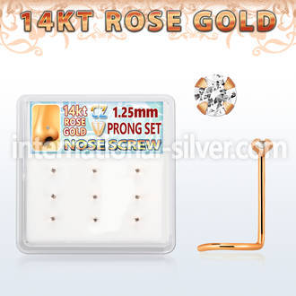 drsc26 l shape nose studs gold nose
