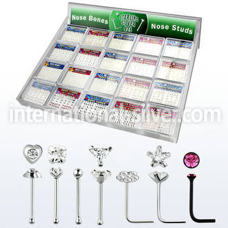 dsvm20 l shape nose studs silver 925 nose