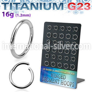 dusegh1 astm f 136 titanium hinged segment hoops 30pcs