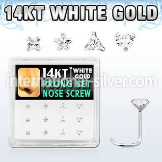 dwsc13 l shape nose studs gold nose