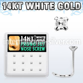 dwsc6 l shape nose studs gold nose