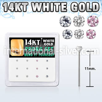dwys12 gold bend it yourself nose studs nose piercing