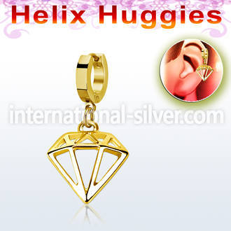 ehg575 stainless steel huggie piercing