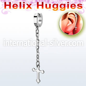 ehhlcros stainless steel huggie piercing