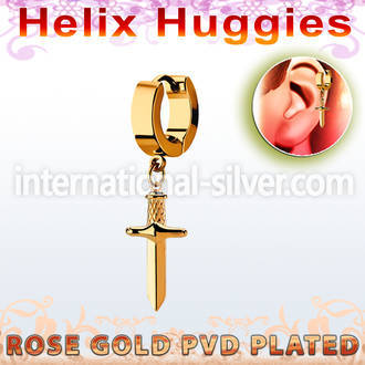 ehr768 +anodized surgical steel +huggie choose  piercing