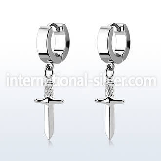 erh768 +stainless steel +huggie choose  piercing