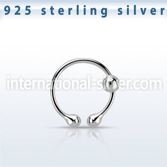 fns05 fake illusion hoops silver 925 nose