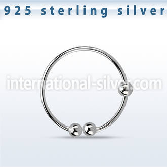 fns07 fake illusion hoops silver 925 nose