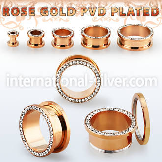 fttscpc tunnels gauges anodized surgical steel 316l ear lobe