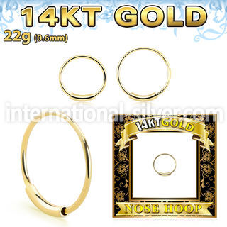 g14end nose hoop gold helix