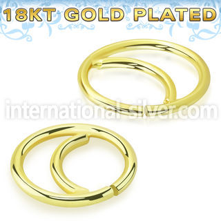 gpsea18 18k gold plating silver seamless nose ring hoop moon