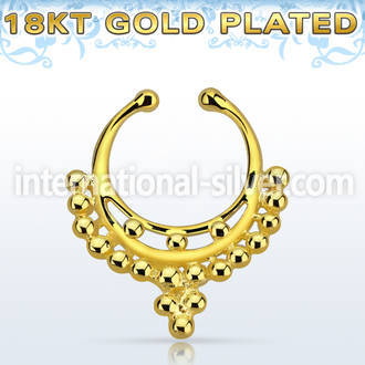 gpsepd9 fake illusion body jewelry silver 925 septum