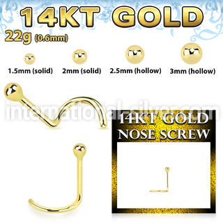 gscb1 l shape nose studs gold nose