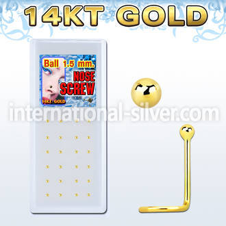 gscb l shape nose studs gold nose