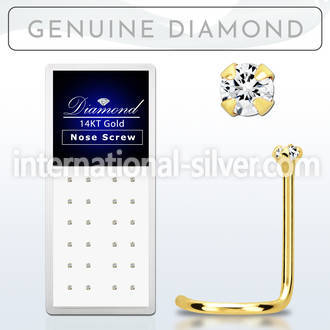 gscdb l shape nose studs gold nose