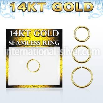 gsel16 seamless segment rings gold nose