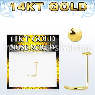 gsrd l shape nose studs gold nose