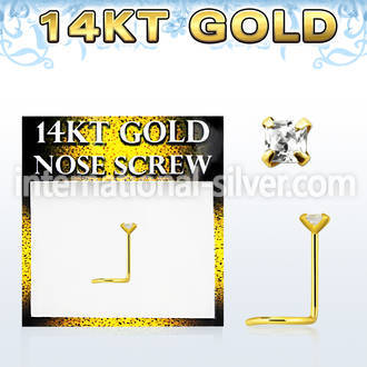 gszqm1 l shape nose studs gold nose