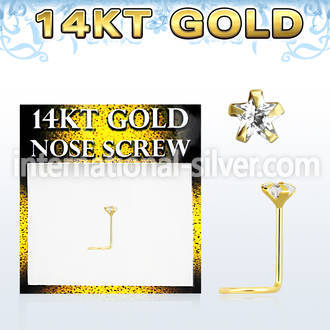 gszsm1 l shape nose studs gold nose