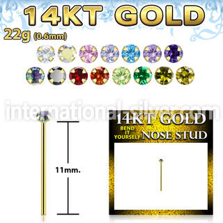 gyczm1 bend it to fit nose studs gold 