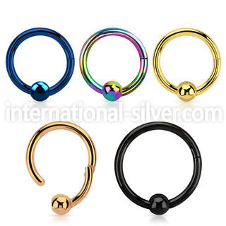 hbcrbt16 anodized steel hinged ball closure ring w 3mm ball