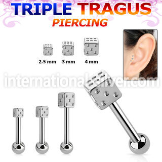 hexfd straight barbells surgical steel 316l tragus