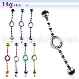 idbt14 straight barbells anodized surgical steel 316l 