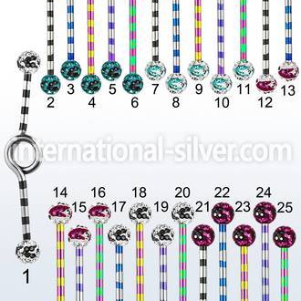 idbtfr5c straight barbells anodized surgical steel 316l 