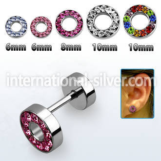 ifrdc cheaters  illusion plugs and tapers surgical steel 316l ear lobe