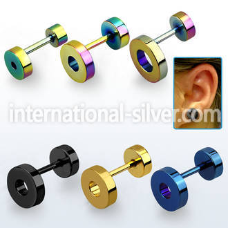 iftrd cheaters  illusion plugs and tapers anodized surgical steel 316l ear lobe