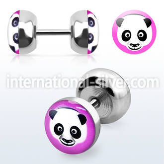 ilpj surgical steel fake plugs ear lobe piercing