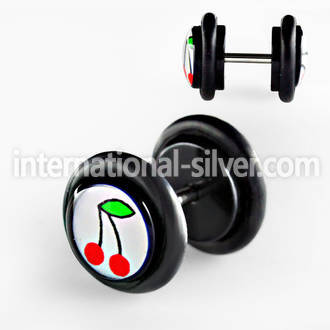 ilvgr18 cheaters  illusion plugs and tapers acrylic body jewelry belly button