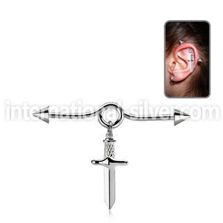 incnd11 surgical steel barbells ear othershelix piercing