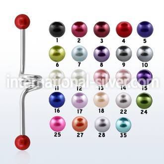incpr5 straight barbells surgical steel 316l with acrylic parts 