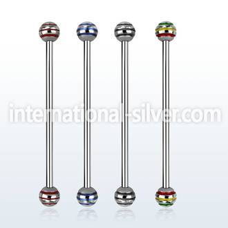 indby5 straight barbells anodized surgical steel 316l 