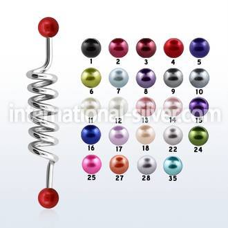 indpr5 straight barbells surgical steel 316l with acrylic parts 