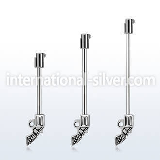 indsh38 surgical steel industrial barbell