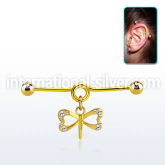 indtd18 anodized surgical steel barbells ear lobe helix piercing