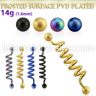 intdfo5 straight barbells anodized surgical steel 316l helix