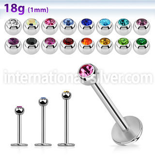 lb18jb25 surgical steel labrets helix lower lip tragus upper lip monroe piercing