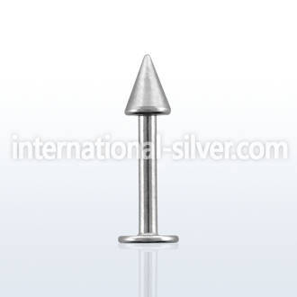 lbcn34 surgical steel labret with 3x4mm cone length 6 16mm