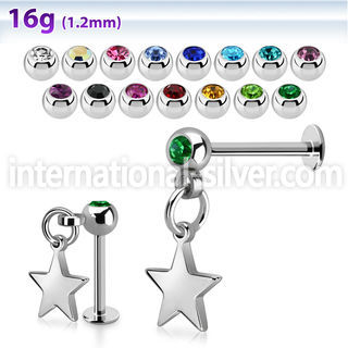 lbec770 surgical steel labrets lower lip tragus upper lip monroe piercing