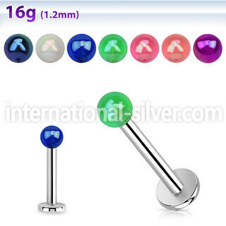 lbeuvbab labrets lip rings surgical steel 316l with acrylic parts labrets chin