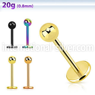 lbt20b anodized surgical steel labrets lower lip tragus upper lip monroe piercing