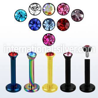 lbtc25 labrets lip rings anodized surgical steel 316l labrets chin