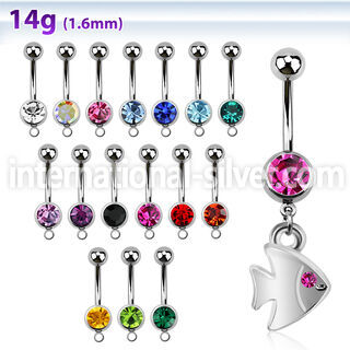 mcd445 belly rings surgical steel 316l belly button
