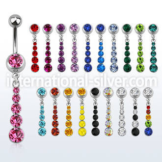mcd543 belly rings surgical steel 316l belly button