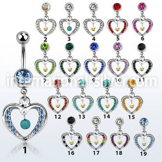 mcd571tq belly rings surgical steel 316l belly button